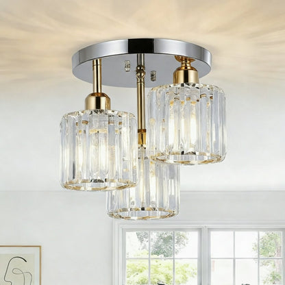 Modern Crystal Semi Flush Bedroom Ceiling Lights View 25