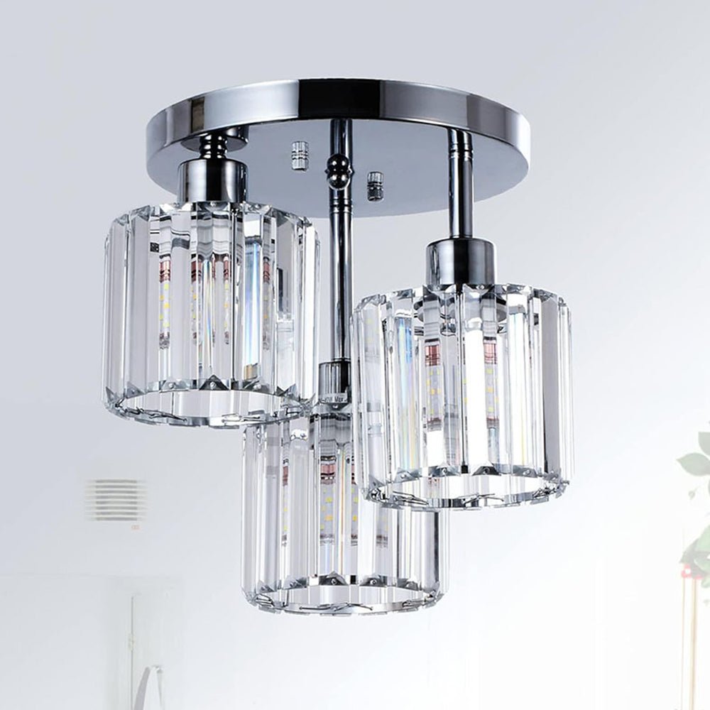 Modern Crystal Semi Flush Bedroom Ceiling Lights View 26