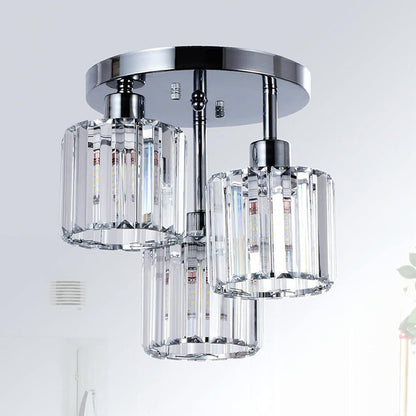 Modern Crystal Semi Flush Bedroom Ceiling Lights View 26