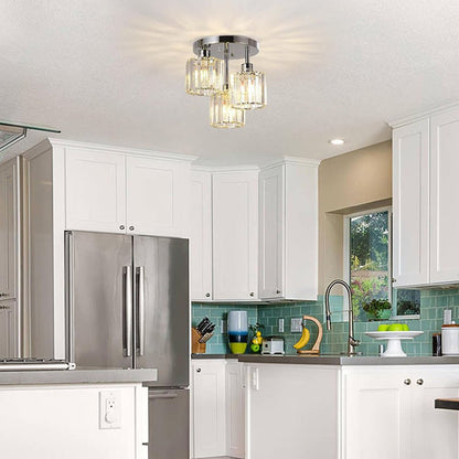 Modern Crystal Semi Flush Bedroom Ceiling Lights View 30