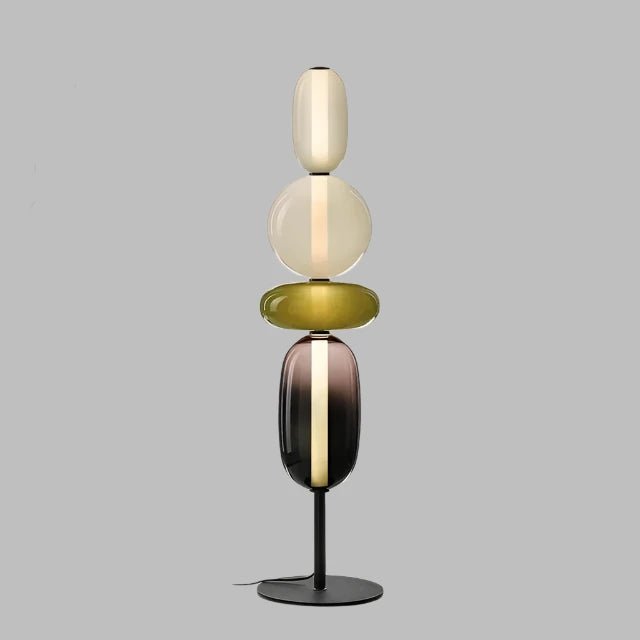 Modern Dimmable LED Floor Lamp Stacked Pebble Alternate
