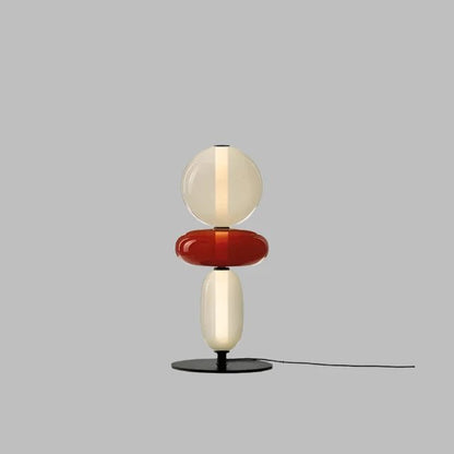 Modern Dimmable LED Floor Lamp Stacked Pebble Detail