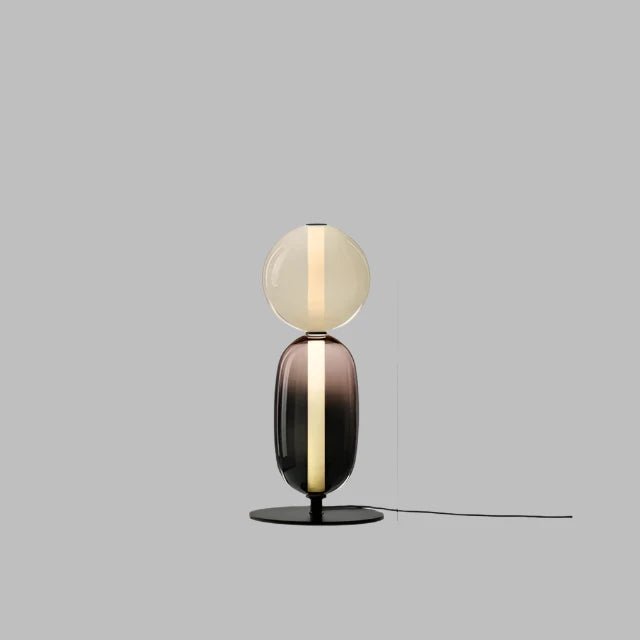 Modern Dimmable LED Floor Lamp Stacked Pebble Front