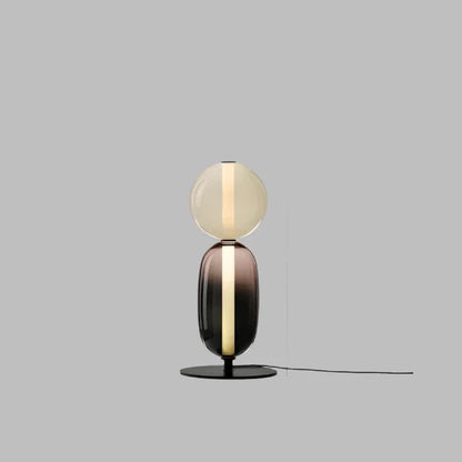 Modern Dimmable LED Floor Lamp Stacked Pebble Front