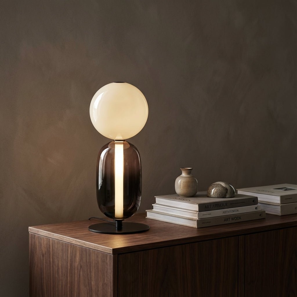 Modern Dimmable LED Floor Lamp Stacked Pebble Hero