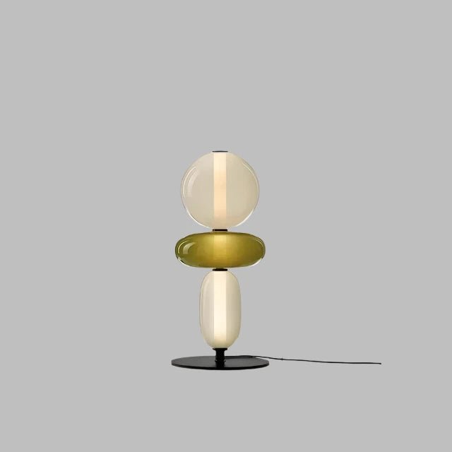 Modern Dimmable LED Floor Lamp Stacked Pebble Side
