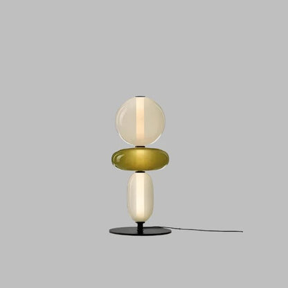 Modern Dimmable LED Floor Lamp Stacked Pebble Side