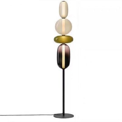 Modern Dimmable LED Floor Lamp Stacked Pebble View 19