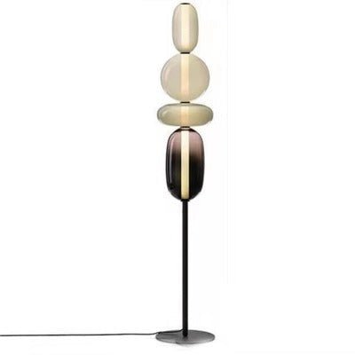Modern Dimmable LED Floor Lamp Stacked Pebble View 20