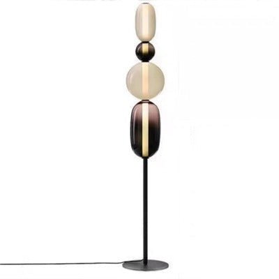 Modern Dimmable LED Floor Lamp Stacked Pebble View 21
