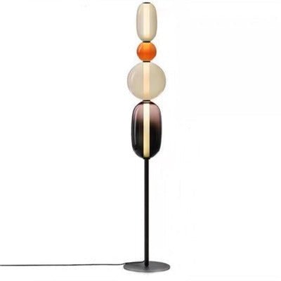 Modern Dimmable LED Floor Lamp Stacked Pebble View 23