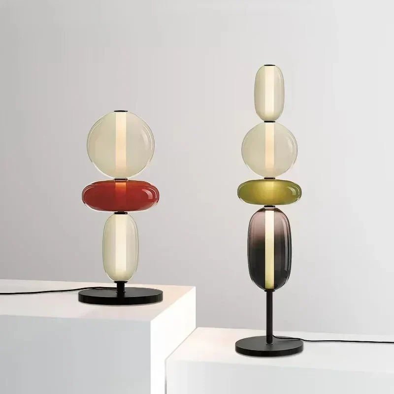 Modern Dimmable LED Floor Lamp Stacked Pebble View 27