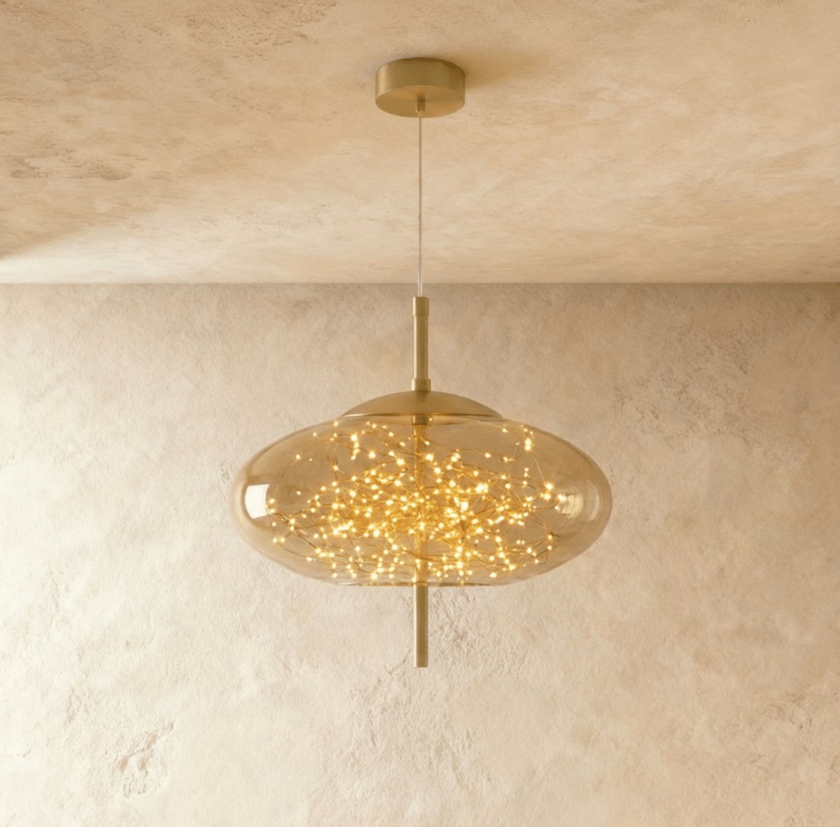 Modern Glass Pendant Light Firefly Cluster Angle