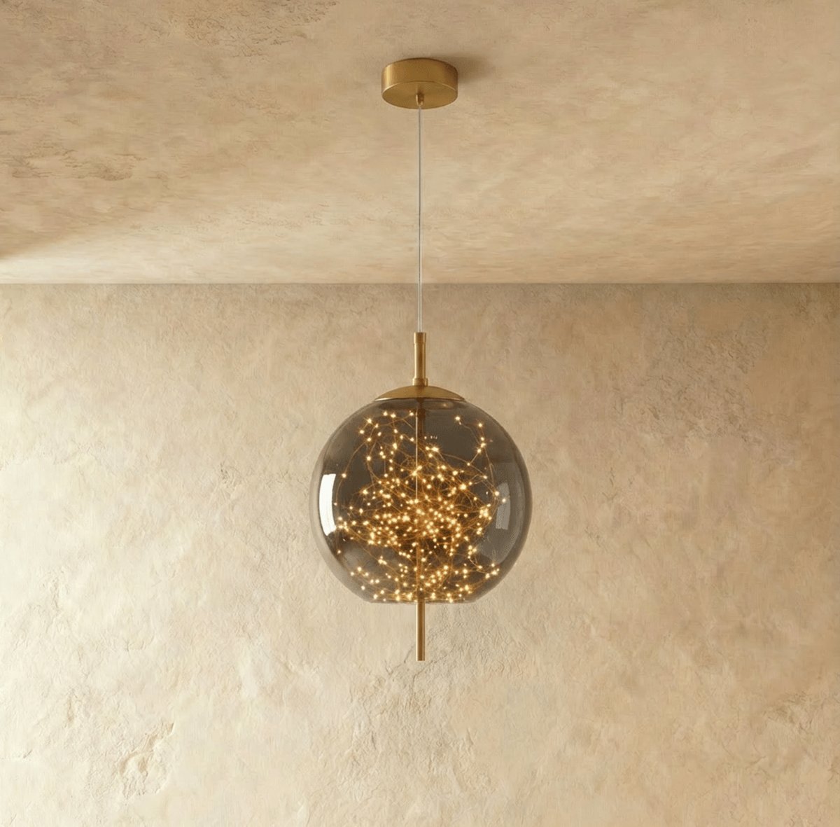 Modern Glass Pendant Light Firefly Cluster Back