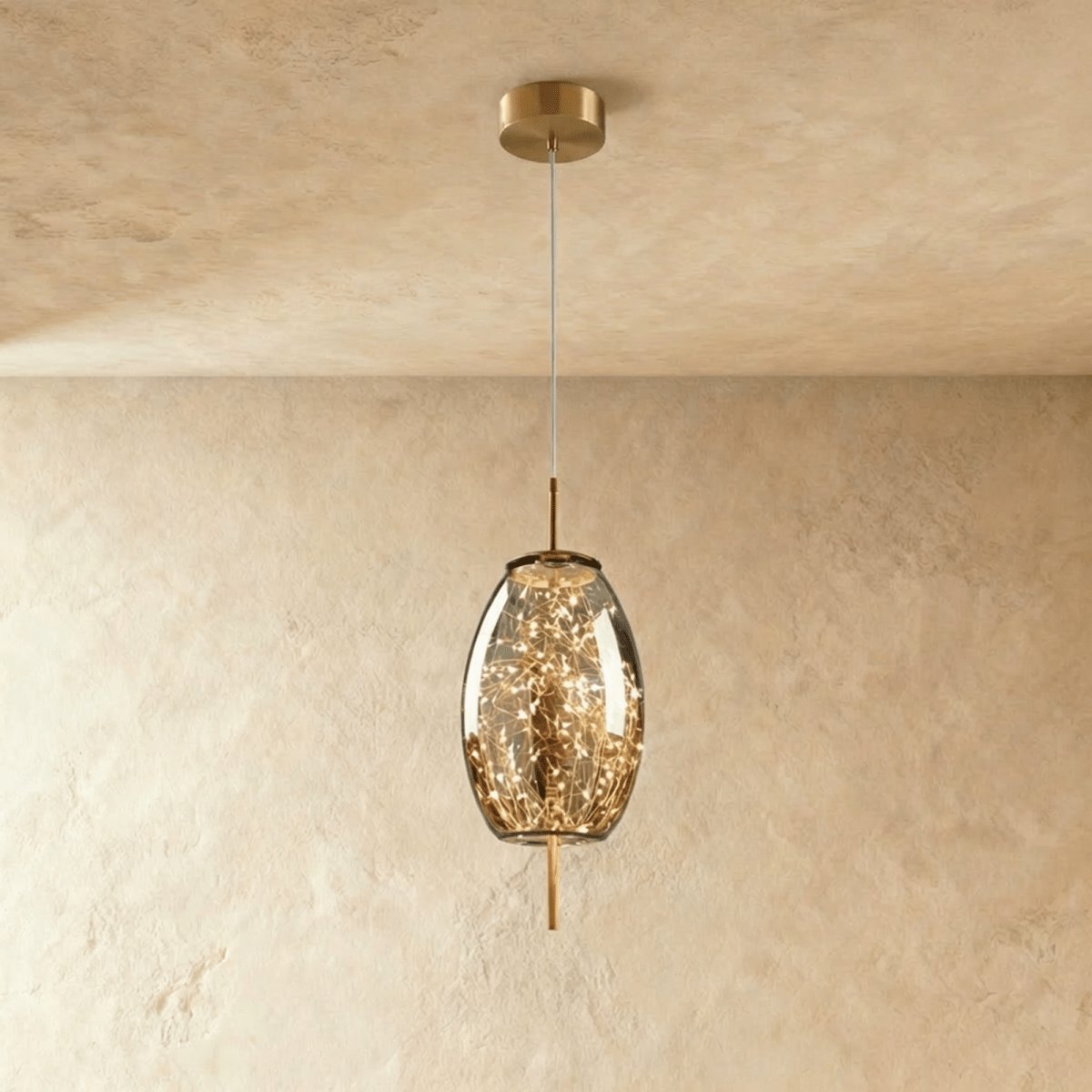 Modern Glass Pendant Light Firefly Cluster Side