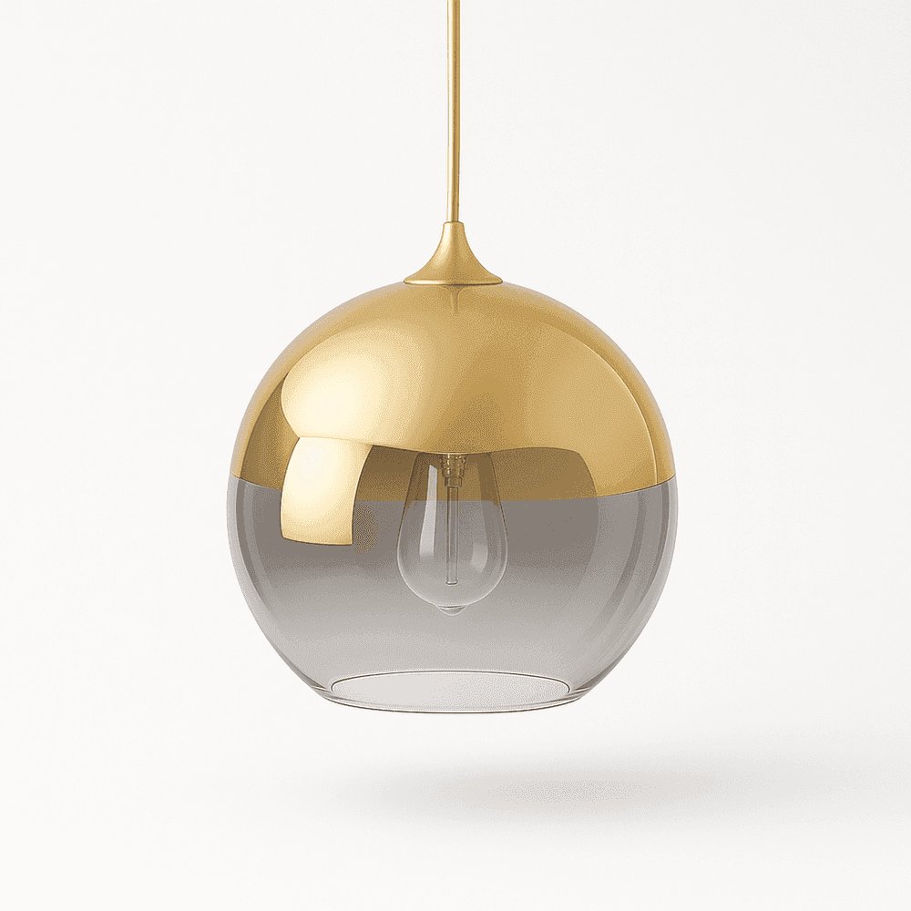 Modern Glass Pendant Light Ombre Sphere Alternate