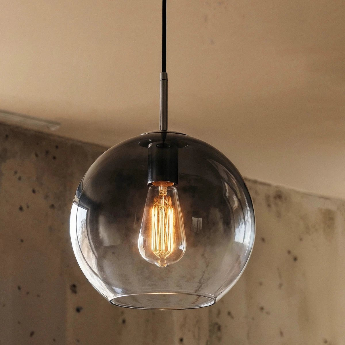 Modern Glass Pendant Light Ombre Sphere Back
