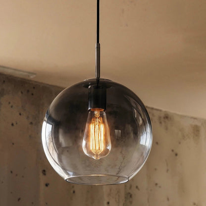 Modern Glass Pendant Light Ombre Sphere Back