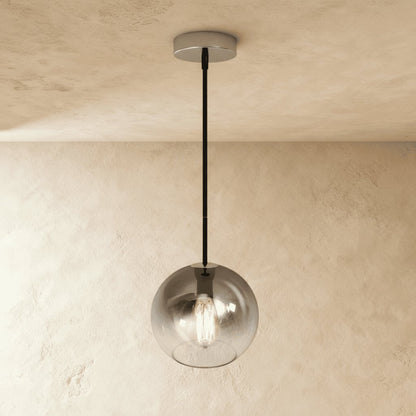Modern Glass Pendant Light Ombre Sphere Front