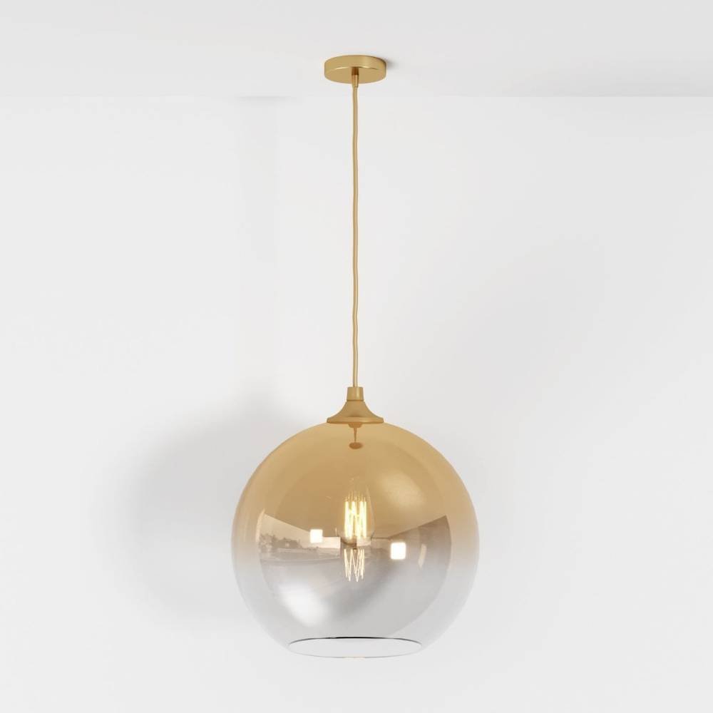 Modern Glass Pendant Light Ombre Sphere View 12