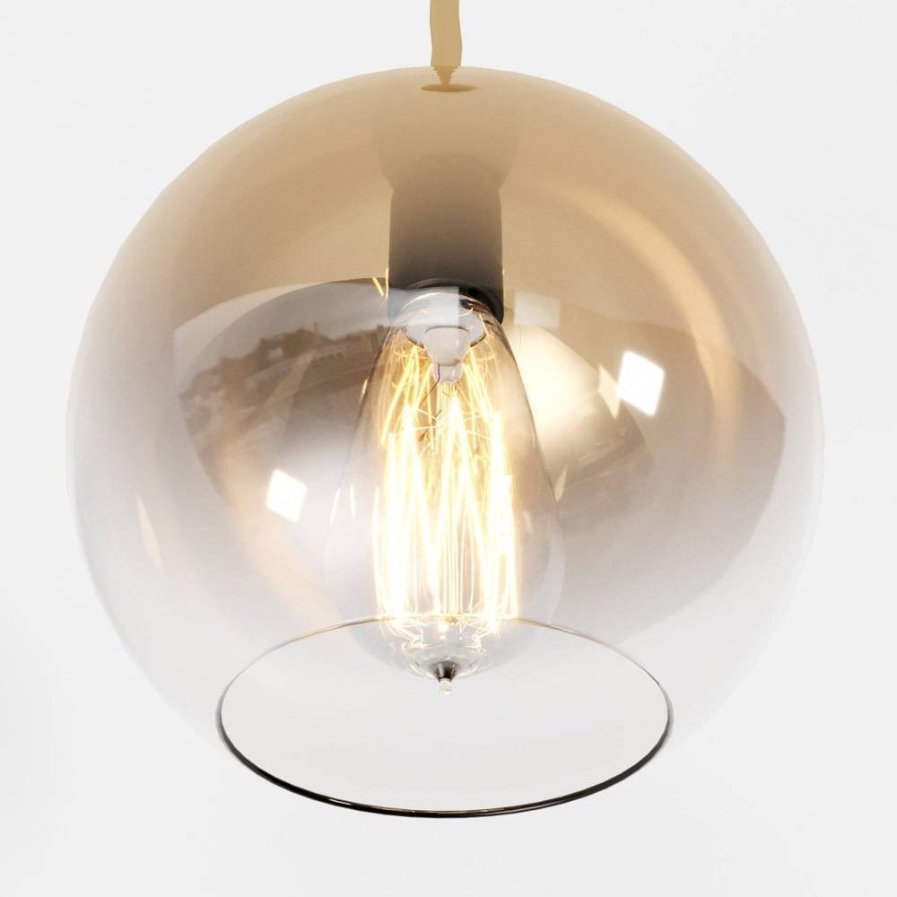 Modern Glass Pendant Light Ombre Sphere View 14