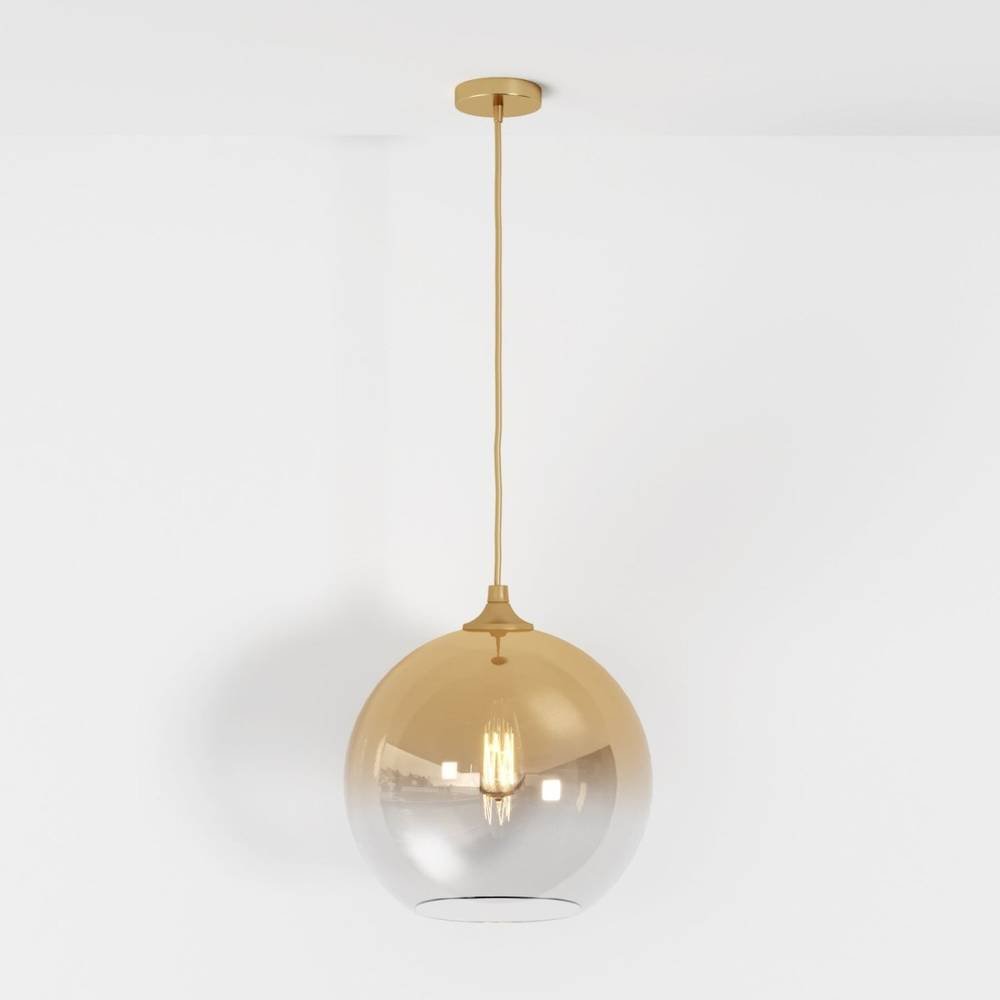 Modern Glass Pendant Light Ombre Sphere View 24