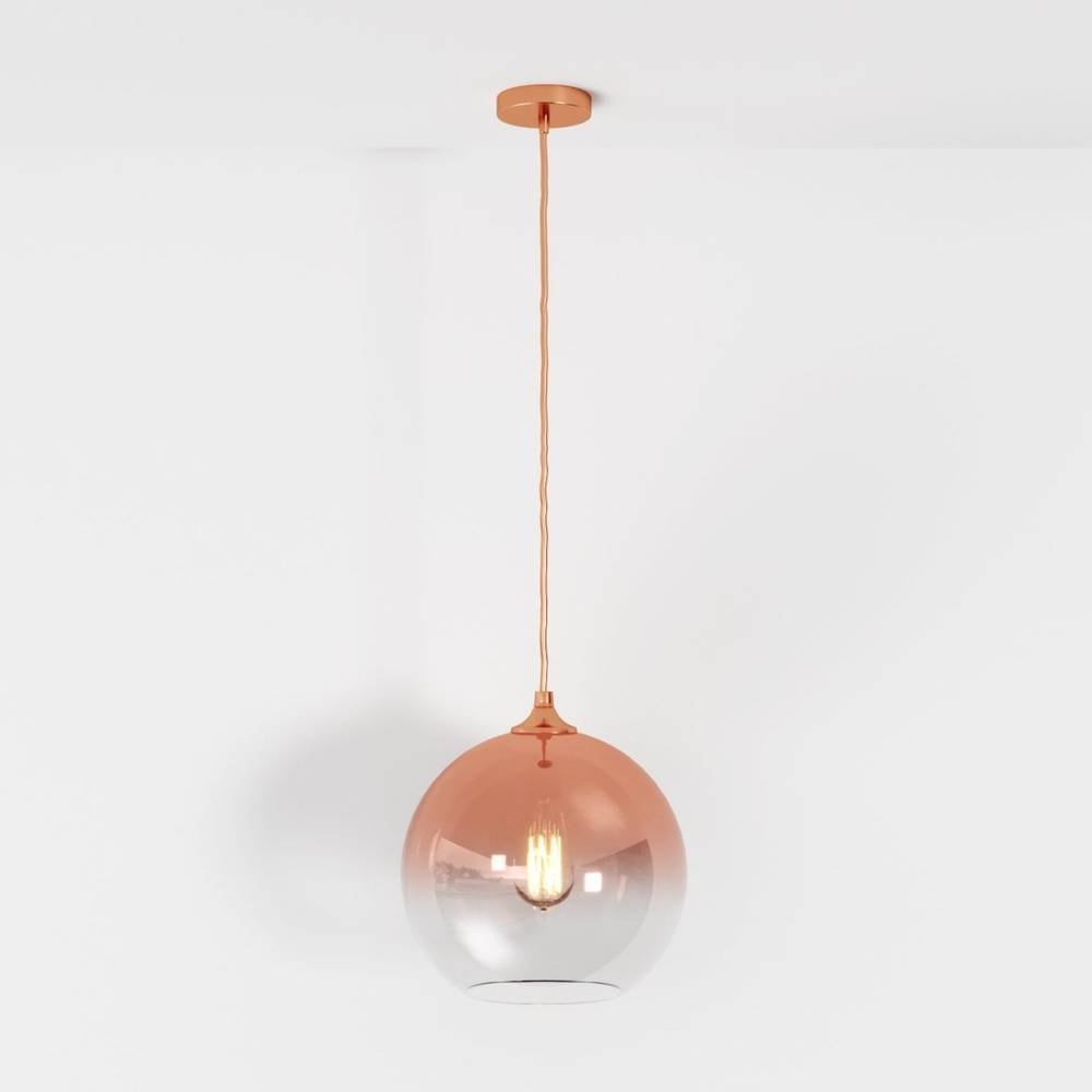 Modern Glass Pendant Light Ombre Sphere View 28