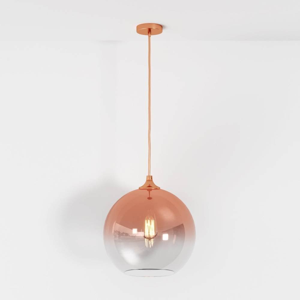 Modern Glass Pendant Light Ombre Sphere View 30