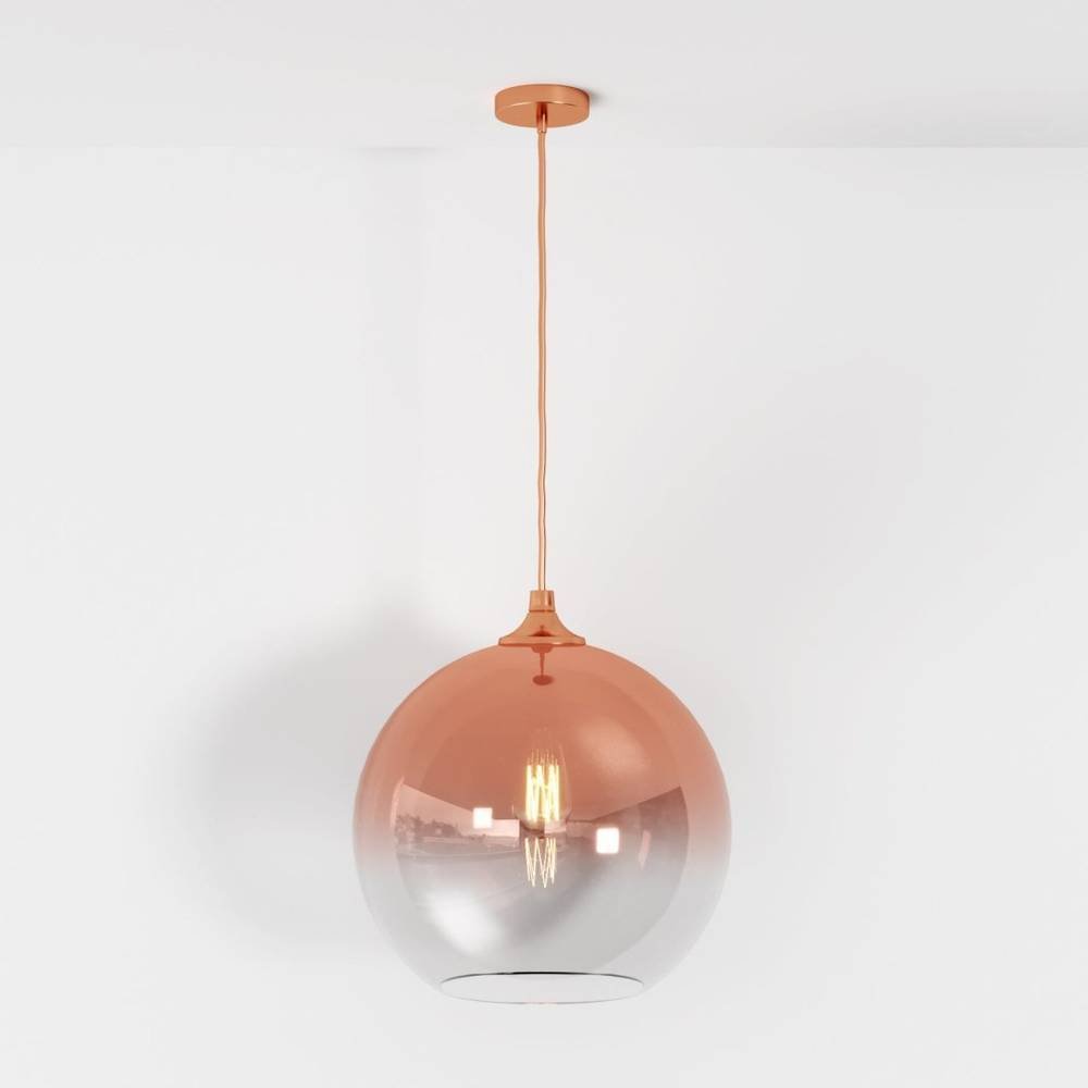 Modern Glass Pendant Light Ombre Sphere View 32