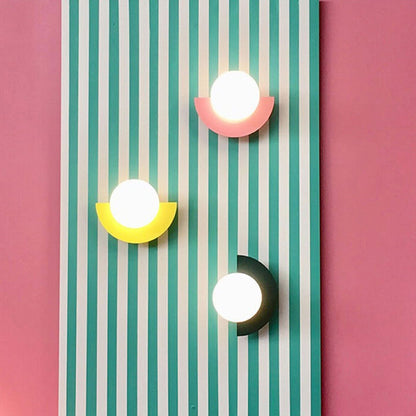 Modern Glass Wall Sconce Lamp Spherical Semicircle Hero