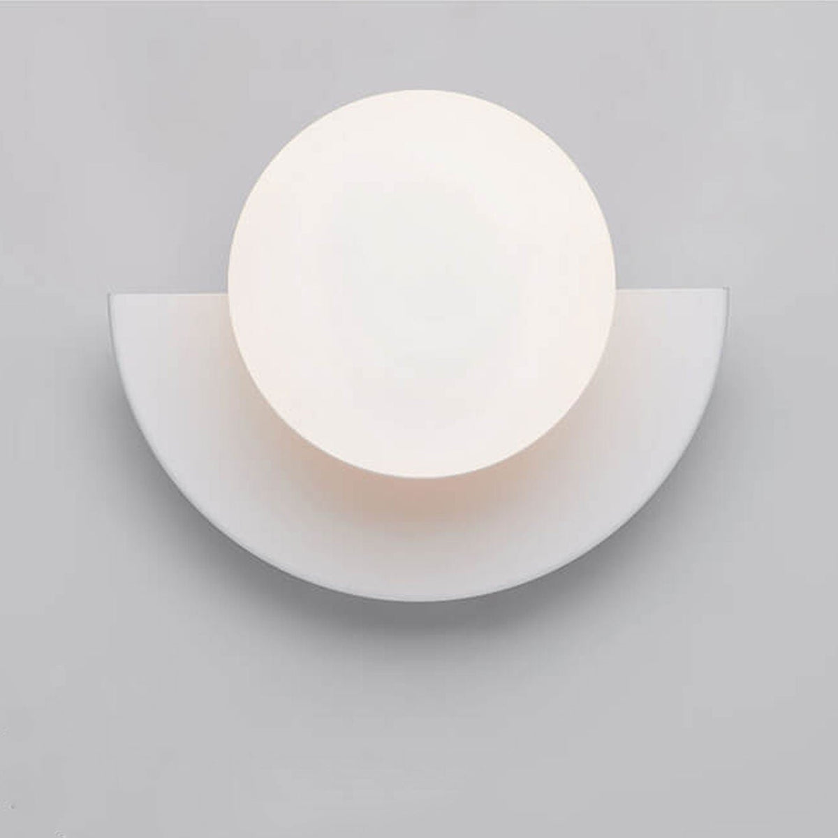 Modern Glass Wall Sconce Lamp Spherical Semicircle Lifestyle