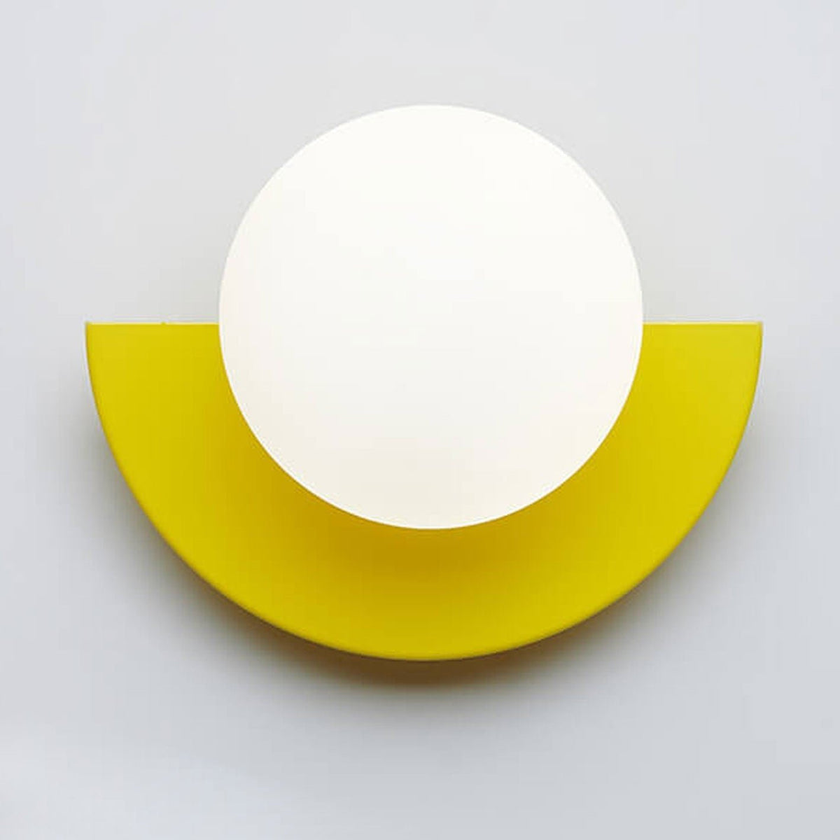 Modern Glass Wall Sconce Lamp Spherical Semicircle Side