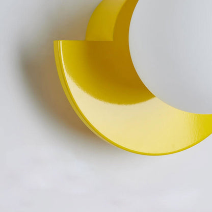 Modern Glass Wall Sconce Lamp Spherical Semicircle View 13