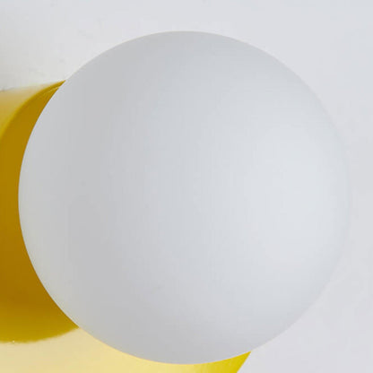 Modern Glass Wall Sconce Lamp Spherical Semicircle View 14