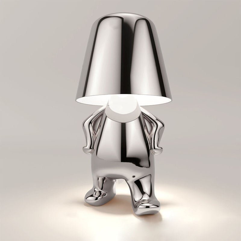 Modern Gold Figure Character Figurine Table Lamp Angle