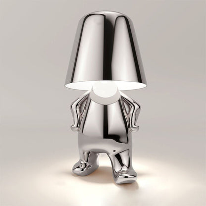 Modern Gold Figure Character Figurine Table Lamp Angle