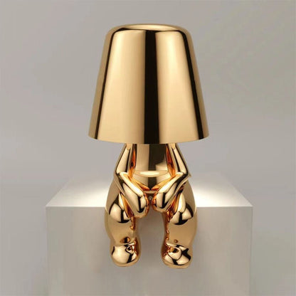 Modern Gold Figure Character Figurine Table Lamp Back