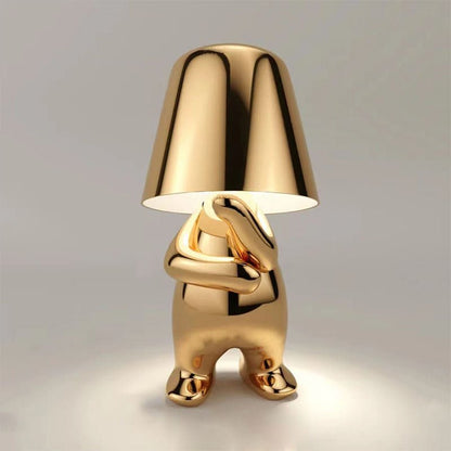 Modern Gold Figure Character Figurine Table Lamp Side