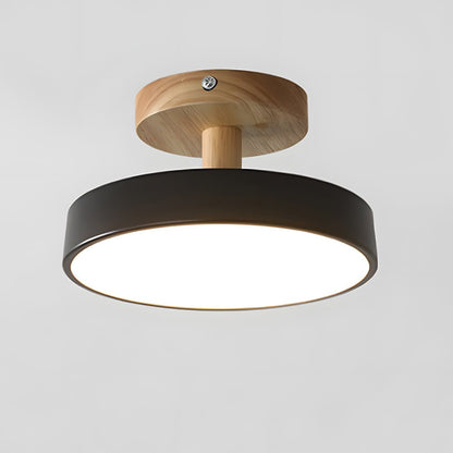Modern Iron Ceiling Light Round Drum Shade Alternate