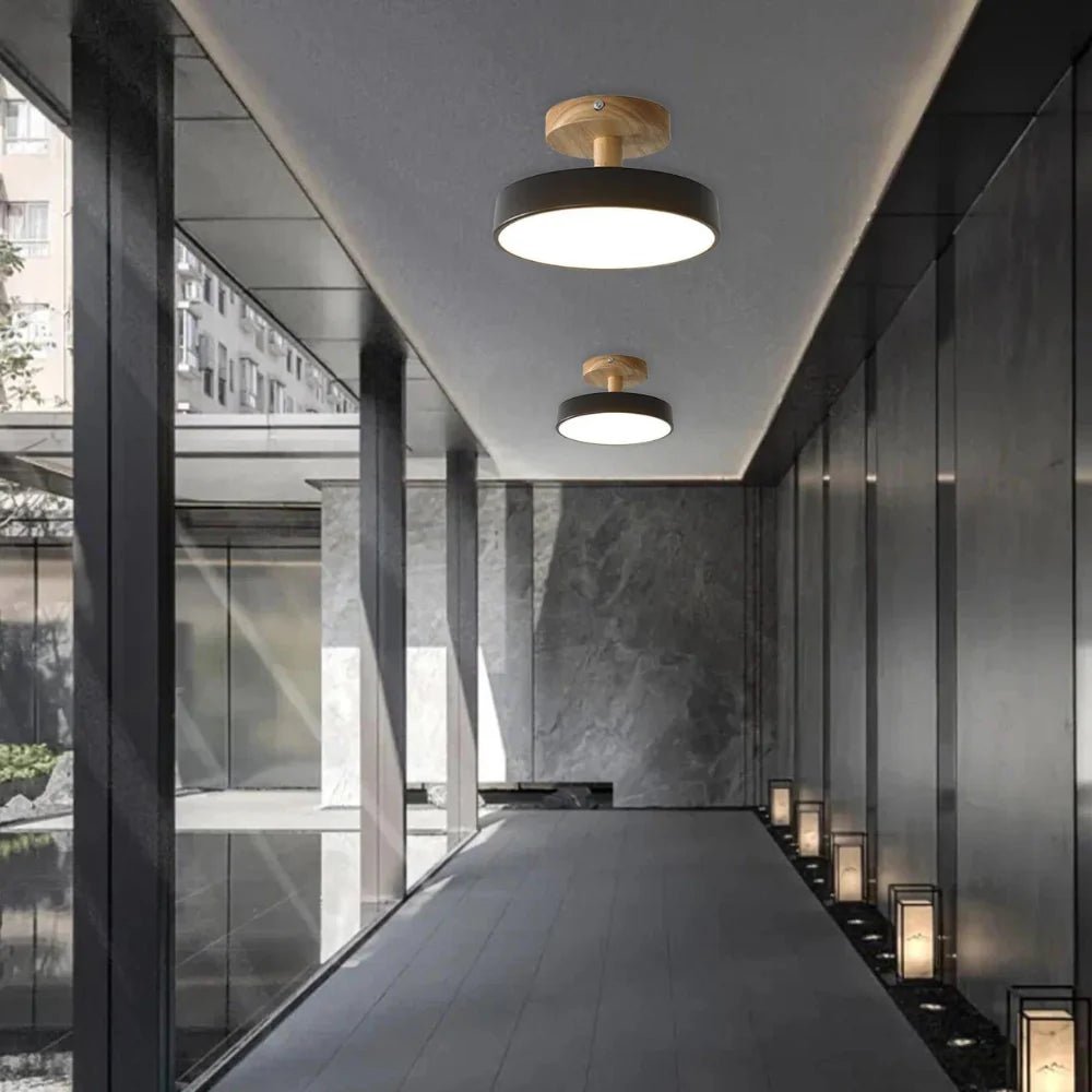 Modern Iron Ceiling Light Round Drum Shade View 12