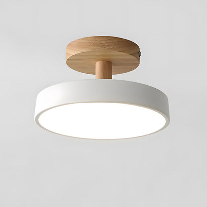 Modern Iron Ceiling Light Round Drum Shade View 15