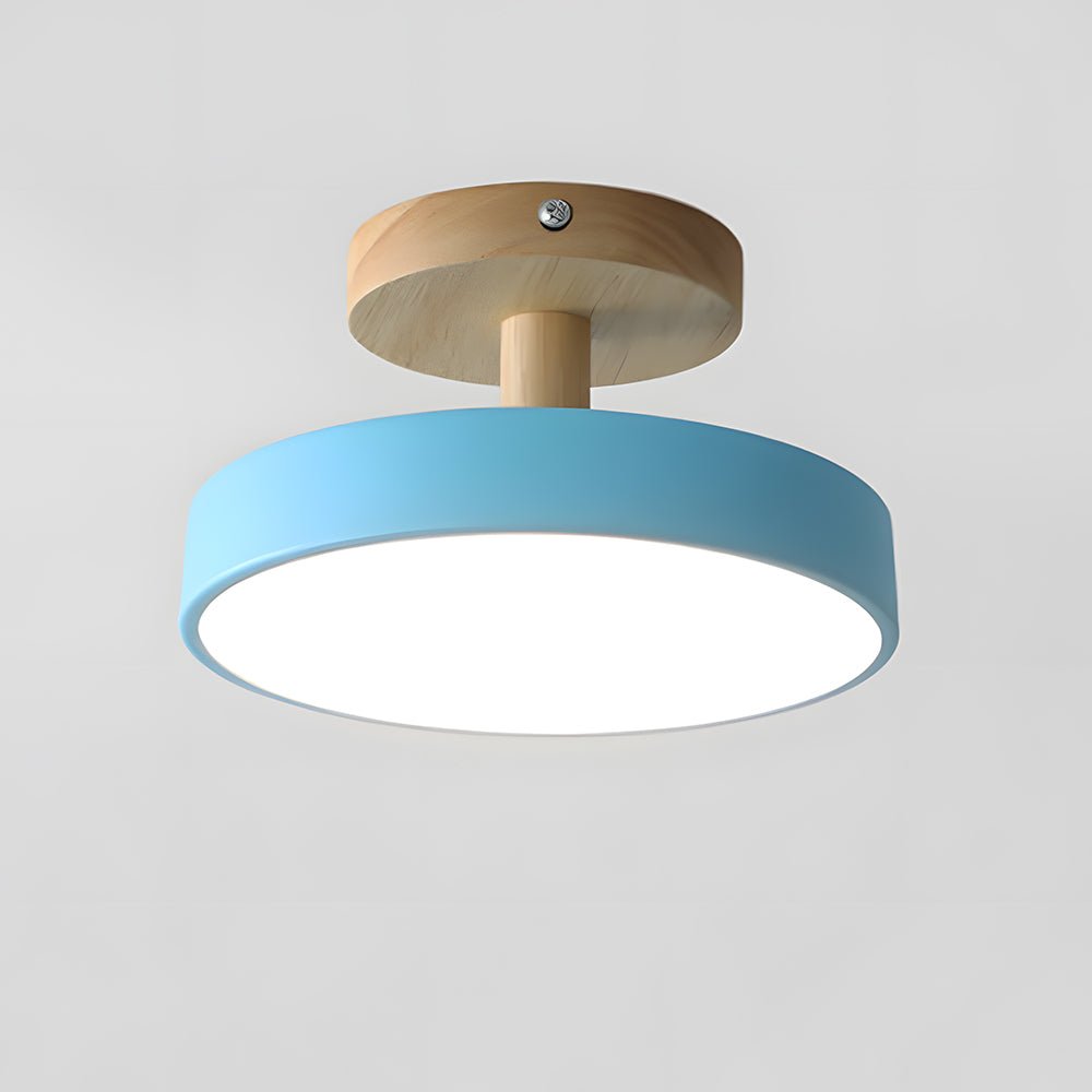 Modern Iron Ceiling Light Round Drum Shade View 17