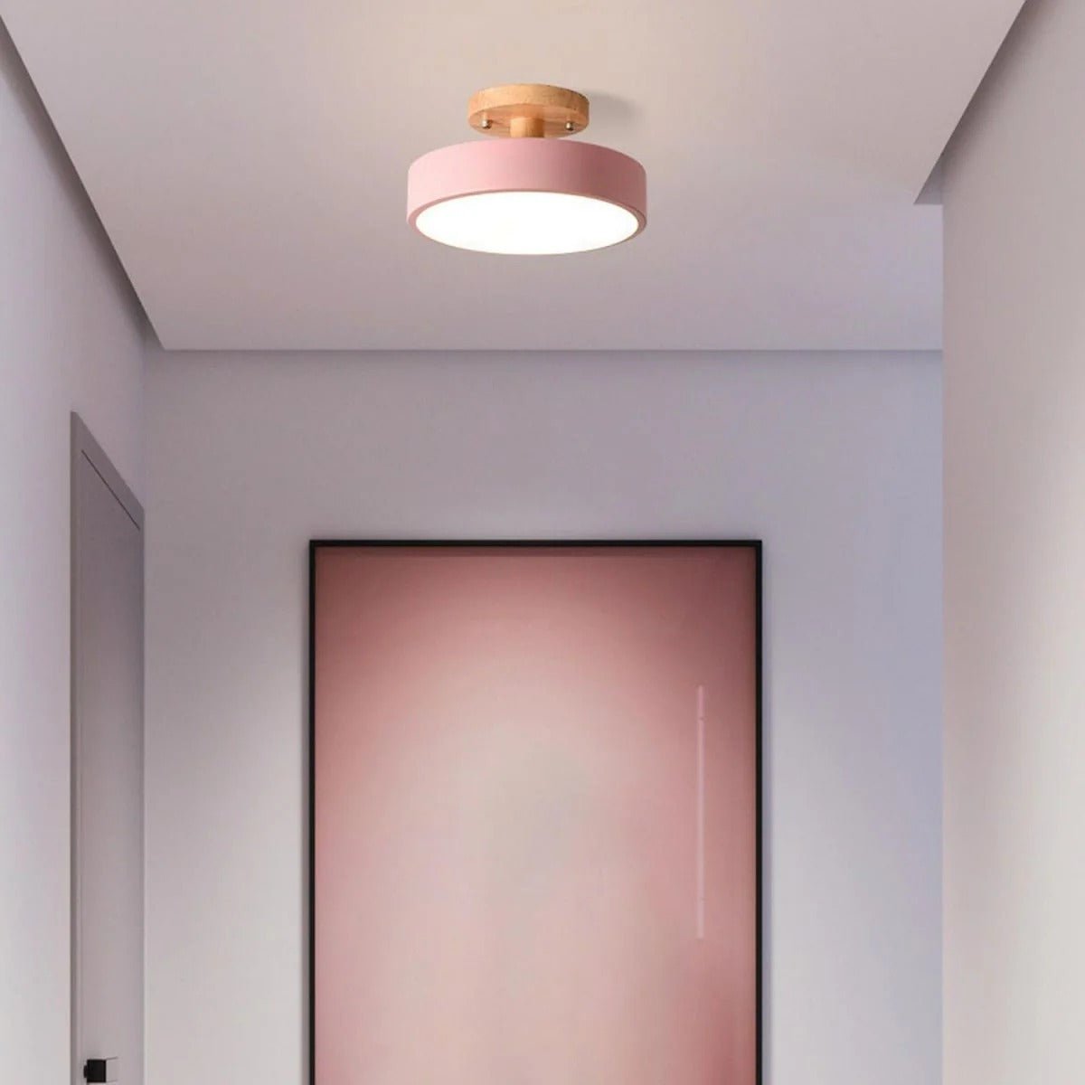 Modern Iron Ceiling Light Round Drum Shade View 20