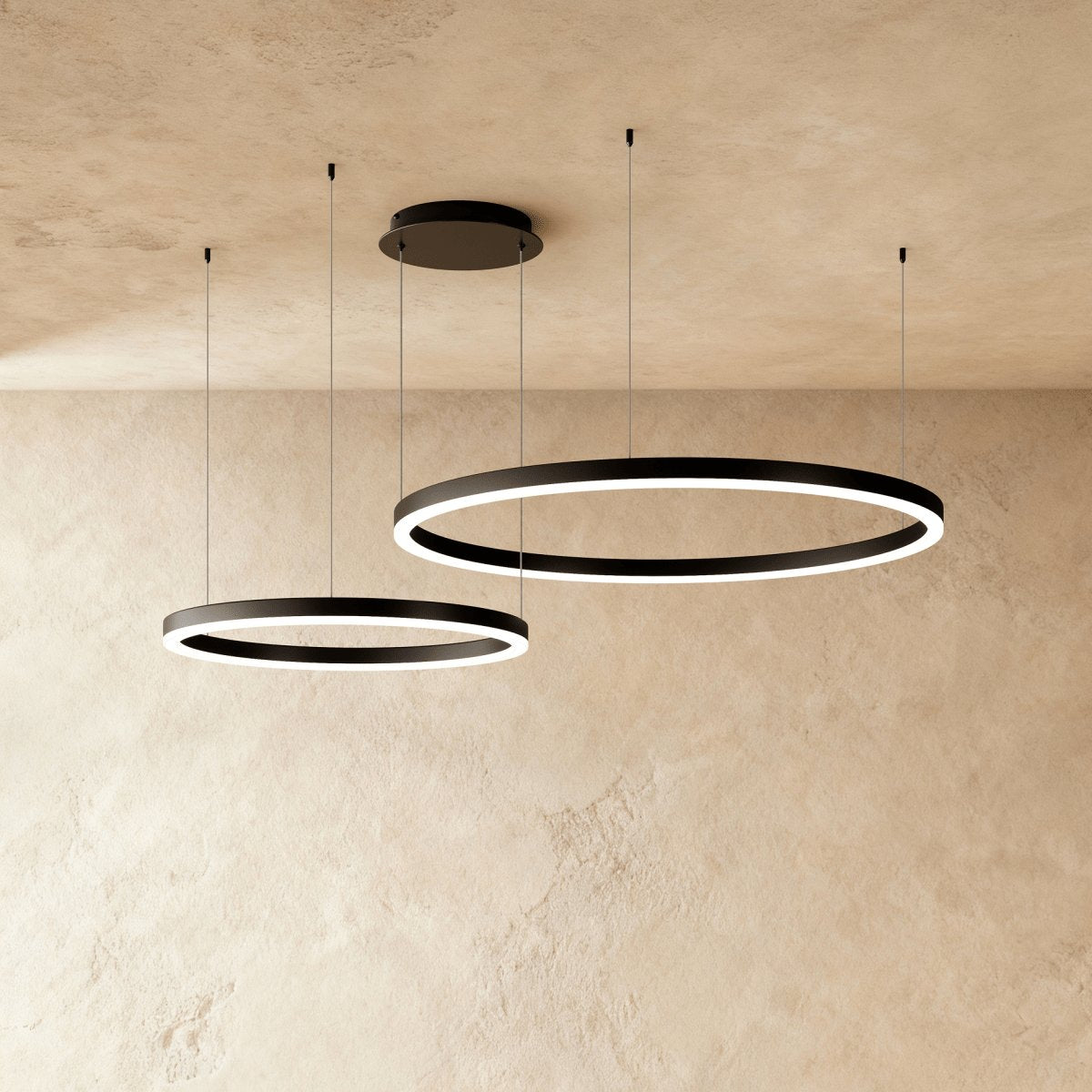 Modern Iron Chandelier Concentric Rings LED View 14