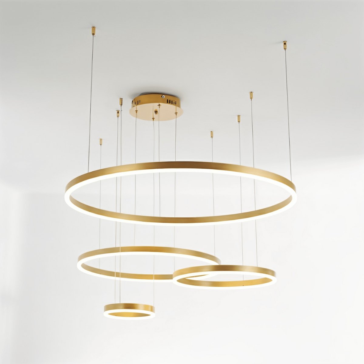 Modern Iron Chandelier Concentric Rings LED View 16