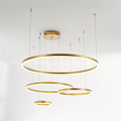 Modern Iron Chandelier Concentric Rings LED View 16
