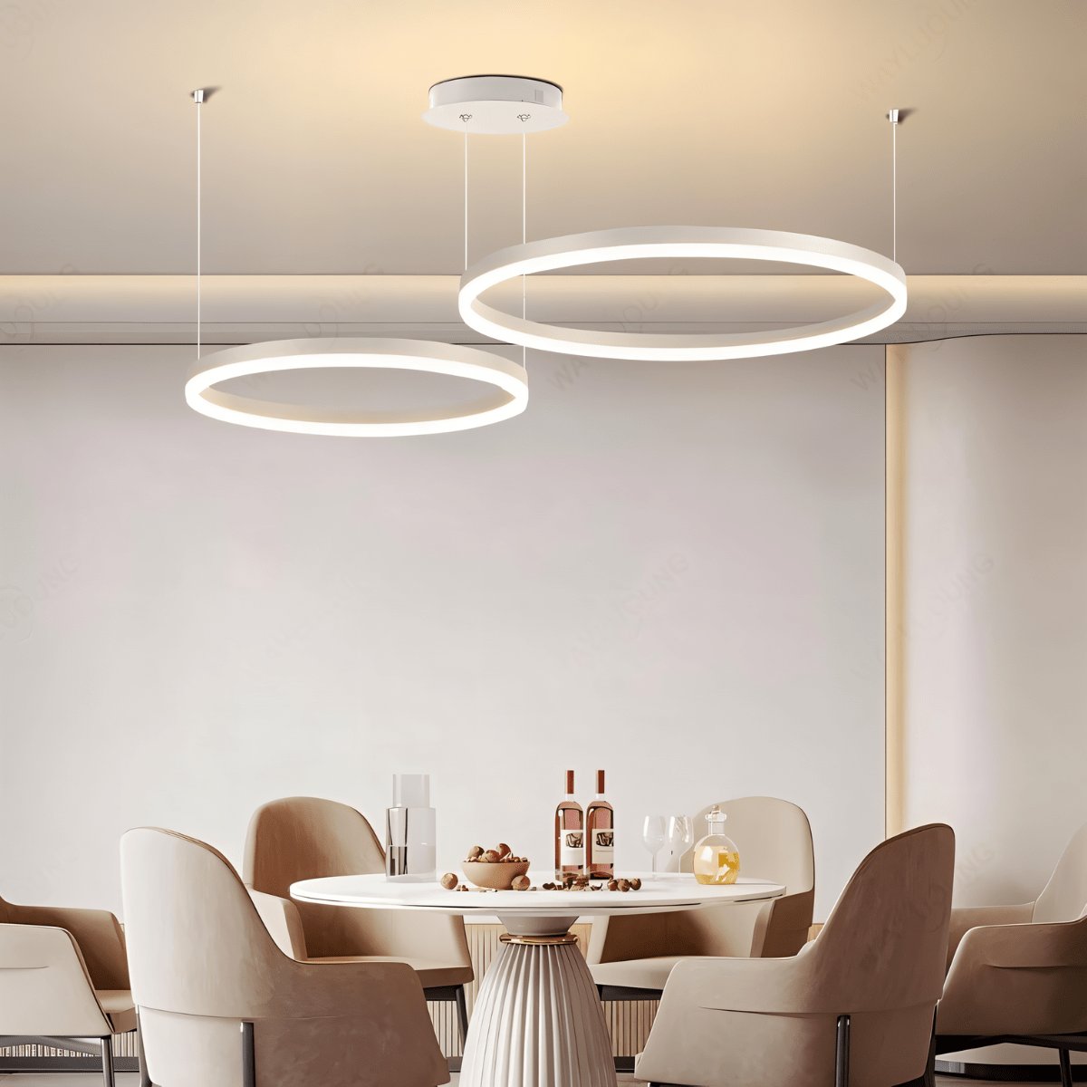 Modern Iron Chandelier Concentric Rings LED View 28