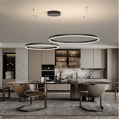 Modern Iron Chandelier Concentric Rings LED View 29