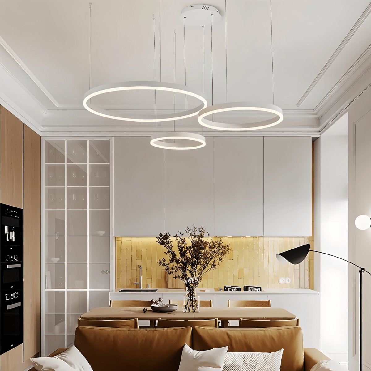 Modern Iron Chandelier Concentric Rings LED View 34