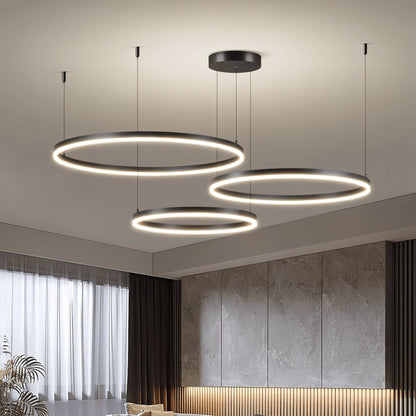 Modern Iron Chandelier Concentric Rings LED View 35